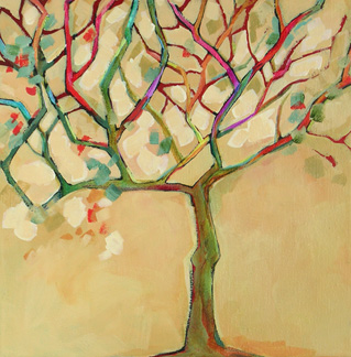 contemporary painting of a tree by Carolee Clark