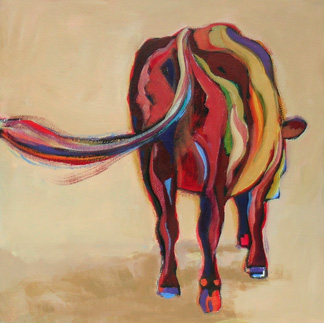 contemporary cow painting by Carolee Clark