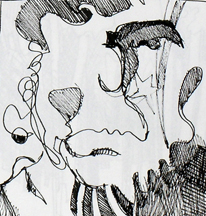 third sketch of abe by Carolee Clark
