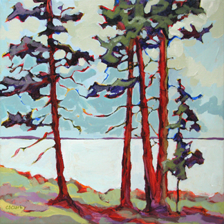 contemporary landscape and tree painting by Carolee Clark