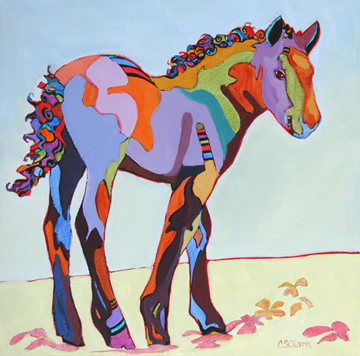 contemporary horse painting by Carolee Clark